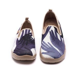 UIN Men's Casual Walking Travel Shoes Slip On Knitted Loafers (My Pet)